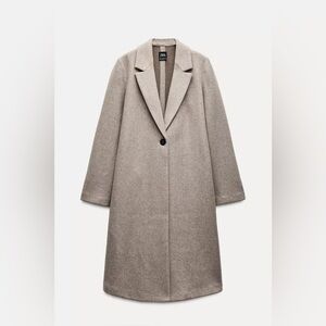 Zara Gray Wool Blend Coat